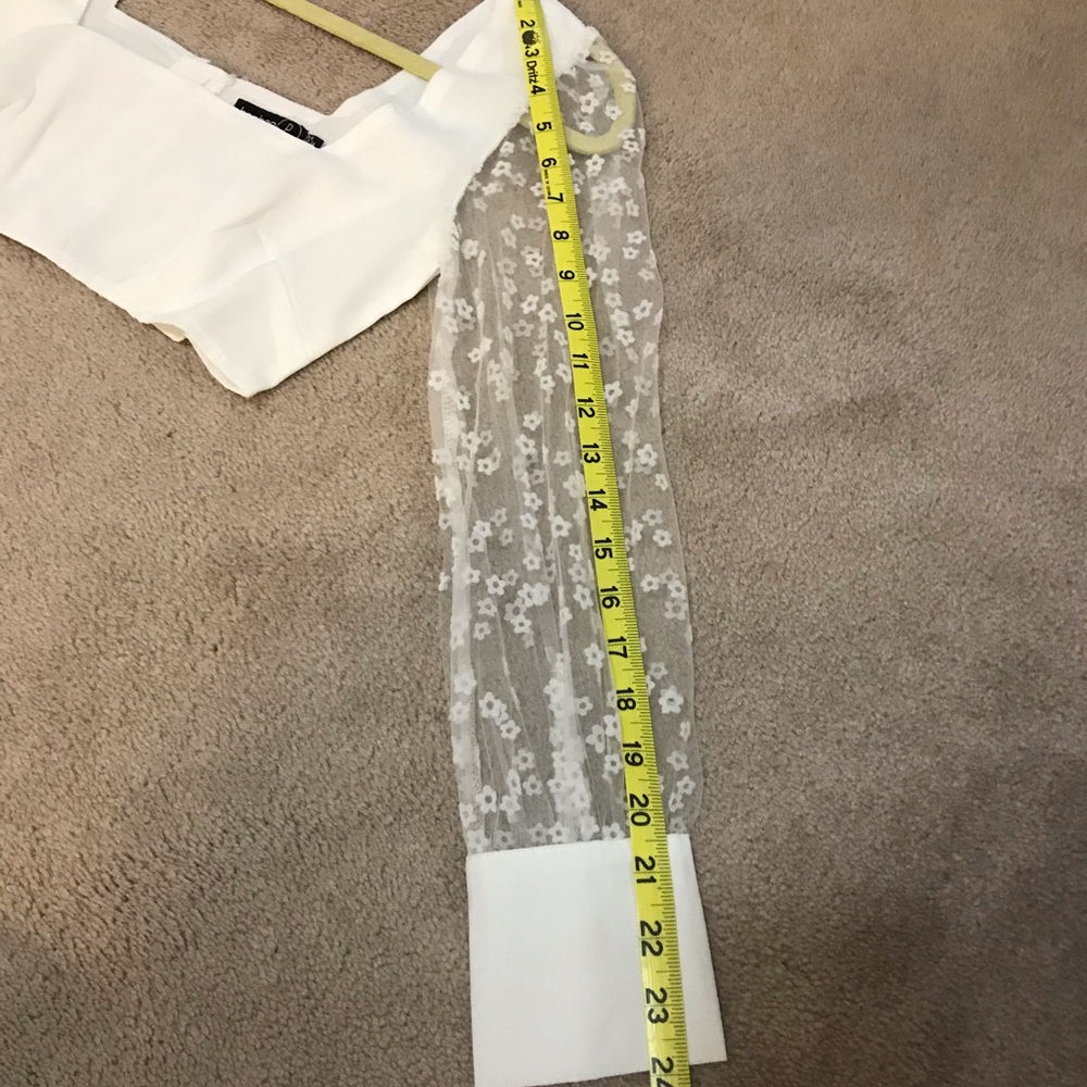 Long sleeve sheer tulle crop top NWOT - Picture 12 of 12